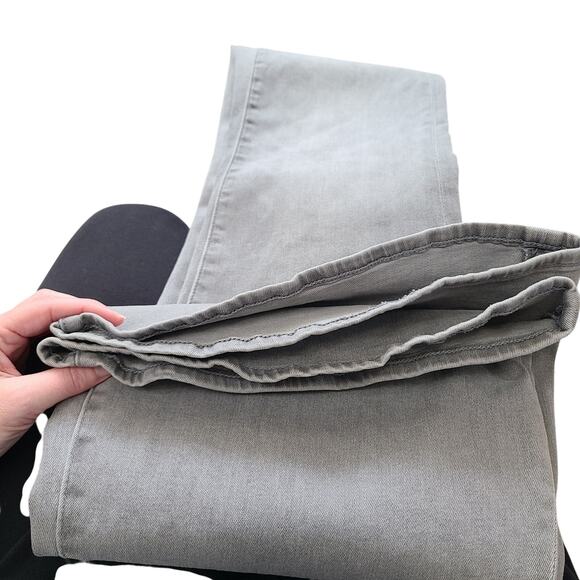 American Eagle Womens Lt Gray Festival Flare Jeans Size 0 R Stretch Boho Denim - Picture 3 of 10